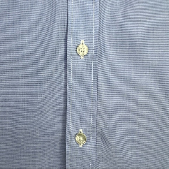 UNTUCKit Size Large Men's Hillstowe Wrinkle Free Blue Short Sleeve Button Down - Picture 7 of 12
